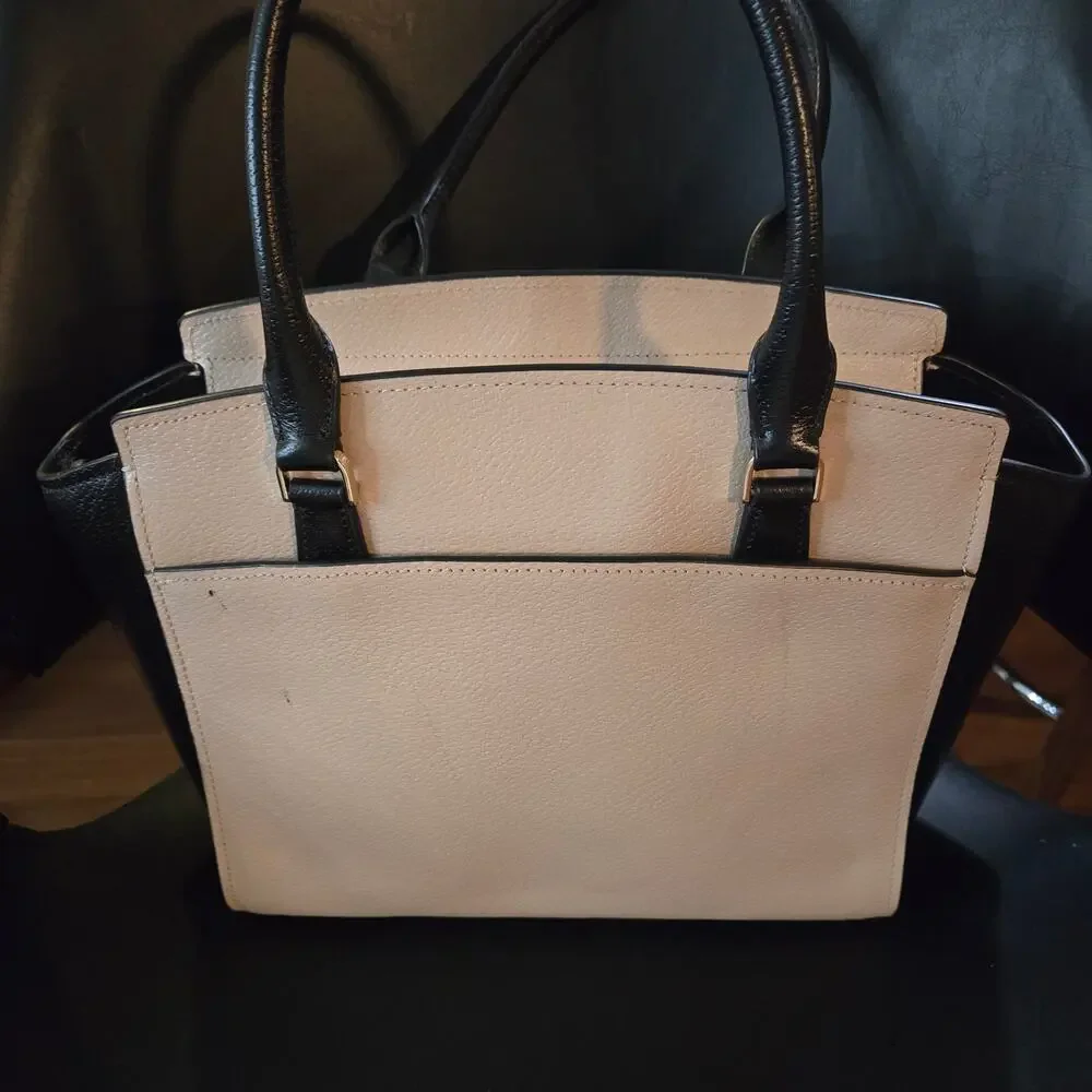 Kate Spade New York Jeanne Satchel Handbag Warm Vellum/Beige front panel